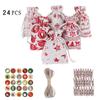 Spot Natal Gift Bag Countdown Calendário do Advento Gift Packaging Bag Candy Storage Bundle Mouth Christmas Bag Set