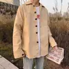 Chaqueta de solapa estilo primavera y otoño cárdigan adelgazante con botones camisa de manga larga top holgado de moda temperamento simple moderno nuevo estilo