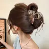 Grampo de cabelo suave estilo coreano para mulheres, estiloso, doce, de alta aparência, elegante, novo grampo tubarão 2026 para a parte de trás da cabeça