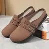 Medias Pantuflas Cerradas Estilo Birkenstock para Mujer, Nuevo Modelo 2026, Zapatos Versátiles de Ponerse para Primavera y Otoño, Zapatos de Plataforma Planos