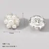 Botones Redondos de Perla y Flor, Botones Pequeños Exquisitos Estilo Chanel, Botones de Pedrería para Camisas de Primavera y Verano, Accesorios DIY