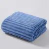 Toalha de Banho Espessa de Tricô Fino em Fleece de Coral para Salões de Beleza Toalha de Praia Atacado Saia de Banho Absorvente com Borda Estampa Ondulação d'Água Toalha de Banho