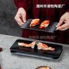 Prato Raso Cerâmico Estilo Japonês para Sushi Prato Criativo para Jantar Prato Raso para Sashimi Fabricante de Louças Louças Atacado para Uso Doméstico