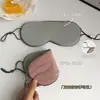 Máscara de Ojos Bloqueadora de Doble Cara Especial para Dormir de Seda de Hielo Transpirable con Colgante para las Orejas para Descanso del Almuerzo para Aliviar la Fatiga y Máscara de Ojos Cómoda