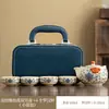 Conjunto de Chá Ru Ware Guochao Caixa de Presente Conjunto Doméstico Cerâmica Chinesa Rachada Charme Antigo Cultivável Bule Presente Personalizado