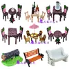 Accesorios para Rocallas, Piedra Absorbente de Agua, Adornos para Bonsái, Micro Paisaje, Decoración de Musgo para Suculentas, Mesa Miniatura, Silla, Botella de Vino, Café