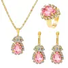 Joias Novas da Amazon Transfronteiriças, Design de Nicho com Corrente de Pescoço Brilhante Cravejada de Diamantes e Brincos, Conjunto de Colar Estilo Luxo Leve
