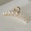 Pinza Elegante Estilo Coreano Ojo de Gato Sintético Grande de Aleación Pinza para Moño de Temperamento Pinza Tiburón de Moda para Mujeres