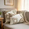Funda de almohada capitonada estilo wabi-sabi, diseño geométrico abstracto, adecuada para decoración de hotel y casa de huéspedes, funda de cojín para sofá de sala de estar en casa