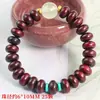 Pulsera de Sándalo de Arena Roja Natural con Cuentas de Ábaco Pulsera Creativa de Nuevo Estilo Chino Tendencia Nacional Joyería de Madera para Mano de Pareja Hombre y Mujer Cuentas de Buda