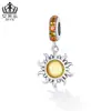 Aifulu Amazon Pingente Sol Dourado Material de Cobre Pulseira de Moda DIY Contas Soltas Acessórios