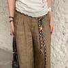Colgante de Estrella de Mar Tejida de Color Contrastante Retro Cuerda Fina para la Cintura Estilo Étnico para Mujer con Falda Jeans Cinturón Accesorios Cinturón Versátil