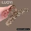 Pinza de Garra Grande de Cristal de Moda Nueva y Elegante para Mujer, Pinza de Tiburón Elegante para la Parte Trasera de la Cabeza, Accesorio Completo de Pinza para el Cabello