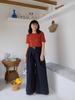 Lehu Trece Líneas 24 Otoño Minimalista de Cintura Alta Pierna Ancha Más Fáciles de Combinar Ajustados Sueltos Para Viajar Pantalones Casuales 6538