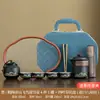 Juego de Té Cerámico Rústico para Viaje Estilo Chino, Sencillo y Portátil para Uso en Casa y al Aire Libre, Regalo Personalizable para Preparar Té