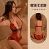 Comércio exterior europeu e americano lingerie sexy renda para seios pequenos peça única sem costas pijama biquíni sexy seios desejo puro mamilo