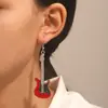 Pendientes de Nota Musical de Nuevo Estilo para Mujer de Comercio Exterior Transfronterizo, Pendientes Elegantes Creativos Europeos y Americanos con un Toque de Lujo, Accesorios para Orejas de Festival de Música