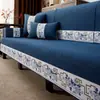 Cojín de respaldo para sofá de madera de secuoya, estilo chino, nuevo, engrosado, antideslizante, universal para todas las estaciones, funda de cojín de asiento de madera maciza, tela para funda de sofá