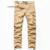 Calça Cargo Multibolsos Masculina de Algodão Respirável Casual para Uso Externo Resistente ao Desgaste Tática Tamanho Grande Calças de Comércio Exterior