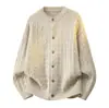 Nuevo suéter de punto abotonado estilo lujo ligero old money, suéter de manga larga para pareja, tejido de punto de manga larga para hombre, cárdigan para hombre, chaqueta para hombre