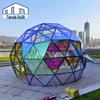 Tenda Esférica com Vitral para Terraço de Hotel Resistente ao Vento e à Chuva Sala de Chá Diâmetro de 4 m Vidro Revestido Quarto Estrela