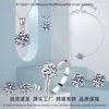 Conjunto de Joias de Prata Ruixing para Mulheres Prata S925 Moissanita Coroa Pulseira de Seis Garras Brincos Colar Atacado Transfronteiriço