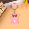 Llavero de Goma Suave de PVC de Dibujos Animados Cruzados Llavero Creativo Lindo de Silicona para Coche Colgante Llavero Pequeño Regalo