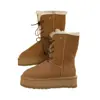 Zapatos de Plataforma Dulces Versátiles Botas de Algodón de Dos Vías Botas Plegables de Media Caña Botas de Nieve Gruesas Cálidas de Invierno Botas Cortas Peludas