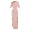 Ropa de Mujer Transfronteriza al por Mayor Falda Larga Irregular Adelgazante Favorecedora Vestido de Verano para Mujer Estilo Nuevo Elegante Ceñidor de Cintura que Moldea la Cadera