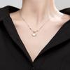 Nalan s925 prata fresco retro longa vida bloqueio colar feminino temperamento prata Doudou Xiaofu bloqueio colar D6418