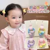 Elástico de Cabelo Infantil de Bolinhas e Coração, Corda de Cabelo de Alta Elasticidade para Meninas, Acessório de Cabelo para Bebê, Elástico de Cabelo para Menininha para Trançar