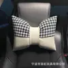 Conjunto Personalizado de Suporte de Pescoço e Lombar para Cadeirinha de Carro Transfronteiriça, Almofada de Carro Estilosa Pied-de-Poule, Travesseiro Cervical