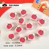 Pulseira com Contas Xadrez Vermelho Maçã Cachorro Desenho Animado DIY Quadrado Material Corrente para Celular Chaveiro Pingente