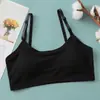 Roupa íntima nova para estudantes mulheres com bojos fixos, top tubinho fino sem aro, período de desenvolvimento, seios grandes parecem menores, faixa para seios 100% algodão para mulheres