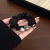 Lazo de Pelo de Lujo Ligero Coreano de Gama Alta con Perlas y Pedrería, Cuerda Gruesa de Alta Elasticidad para el Cabello, Diadema, Accesorio para el Cabello