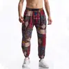 Moda Casual Cruzada Europea y Americana Nueva para Hombre Pantalones Casuales Estampados de Talla Grande Pantalones Deportivos de Estilo Étnico