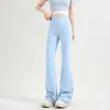 Calça Fitness Feminina de Verão, Modelagem Slim Fit, Calça Flare, Cintura Alta, Elástica, Calça Yoga Esportiva Profissional, Alta Elasticidade