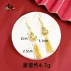 Loja de Ouro Mesmo Estilo Ouro Areia Azul Queimado Tassel de Cabacinha Vazada Colar Pingente Fu Lu Sheng Lótus Corrente para Clavícula Presente para Namorada