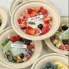 Tigela descartável de polpa extremamente popular para cold brew, tigela para iogurte estilo ins Zhangyuan Shanghai, tigela para salada de frutas em pó de gelo para levar