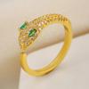 Anillo de Serpiente de Diamante de Metal Transfronterizo para Mujer Ins Europa y América Anillo de Dedo de Serpiente Enroscada Exagerado