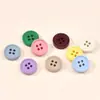 Nuevo Suéter de Botón Colorido de Borde Delgado Suéter Tejido Botón de Cuatro Ojos Cardigan Infantil Botón Redondo de Resina Accesorios