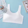 Camiseta regata de underwear sem costura para meninas desenvolvimento adolescente Ensino Médio ensino fundamental estudante menina top tubinho anti-exposição peito coberto feminino