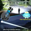 Nuevo Modelo de Linterna de Luz Fuerte, Recargable, Pantalla Digital, Colorida, Portátil, con Zoom, Linterna de Largo Alcance para Uso en Casa y al Aire Libre, Venta Directa del Fabricante