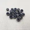 Accesorios de cuentas DIY al por mayor, cuentas rayadas grabadas de agujero grande, cuentas rayadas de color sólido acrílico, provisiones de cuentas de agujero recto