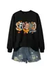 Sudadera Retro de Segunda Mano para Mujer Amazon Europa Moda Lápiz Lazo Hoja de Calabaza