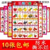 Alfabetización para Bebés Impermeable Silencioso Mural Educativo Infantil Temprano Reconocimiento de Imágenes Pinyin Mural Iluminación Cognitiva Unilateral