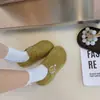 2026 Primavera/Outono Novos Sapatos Birkenstock Feios Fofos Retrô com Salto Escondido Femininos Versáteis Populares Mocassins Casuais Sapatos de Solado Grosso