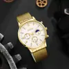 Reloj para Hombre con Correa de Malla Dial de Silicona Cuarzo Movimiento de Cuarzo Moda Coreana para Hombre Luminoso Al Por Mayor
