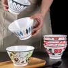 Cuenco de agua con azúcar estilo japonés cuenco de postre creativo red social nan cuenco para hot pot raspado de hielo cuenco de postre de agua con azúcar para helado cuenco de cono melamina