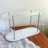 Nuevo Estante Blanco para Mesa de Postres Madera Acrílico Blanco Soporte de Exhibición para Mesa de Postres Decoración de Mesa